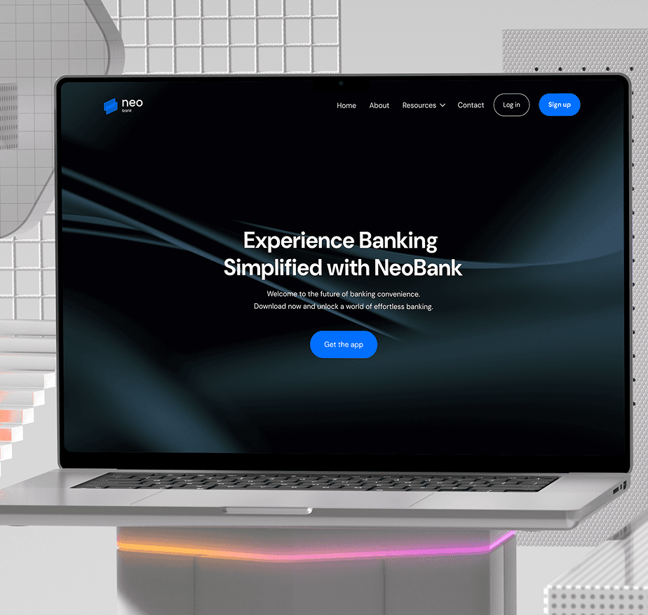 NeoBank Laptop Interface